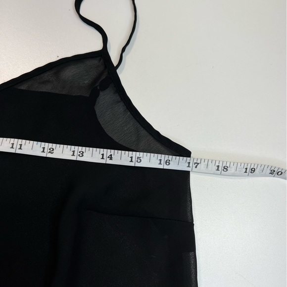Y2K Sheer Black Cami Sleeveless Tank Top Size Medium - Picture 8 of 11